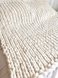 Chunky knit throw